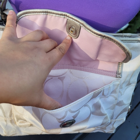 Coach Signature Canvas Kyra Daisy Crossbody Bag - Picture 14 of 16